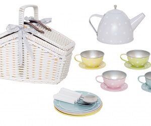 Jabadabado - Rieten picknickmand met theeservies