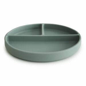 Mushie Siliconen Plate met Zuignap - Cambridge Blue