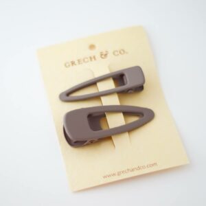 Grech & Co matte clips set van 2 - Stone