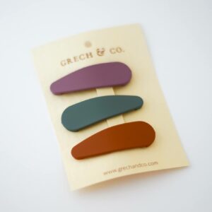 Grech & Co snap matte clip set van 3 - Fern|Spice|Burlwood