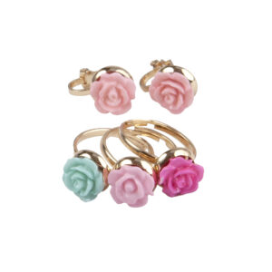 Great Pretenders - Boutique Rose Rings & Earring Set