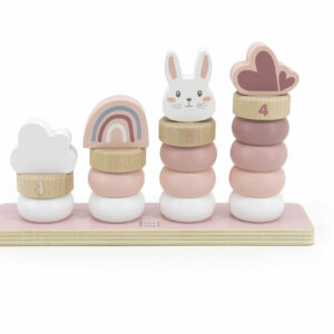 Label Label - Little Stacking Rings Pink