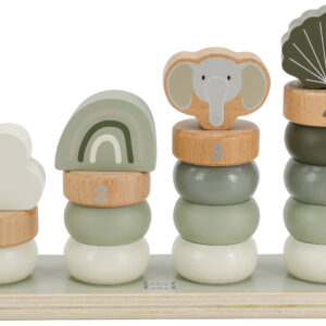 Label Label – Little Stacking Rings Olive Green